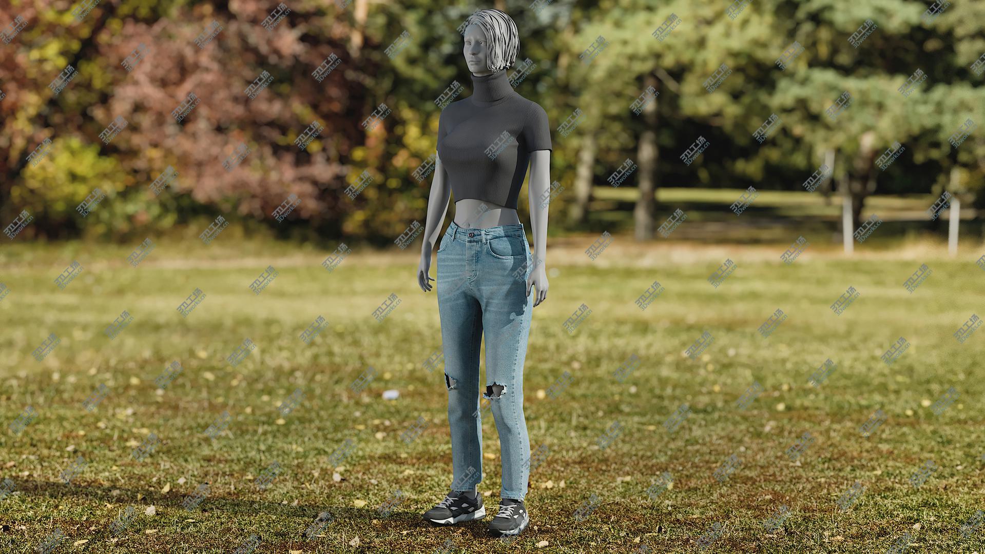 images/goods_img/202104091/Women's Jeans Sneakers Tshirt 2 3D model/2.jpg